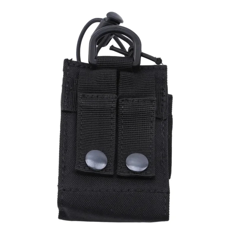 Durable Molle Radio Walkie Talkie Holder Interphone Hanging Bag Pocket For Hunting Camping Hiking Outdoor Activities Use