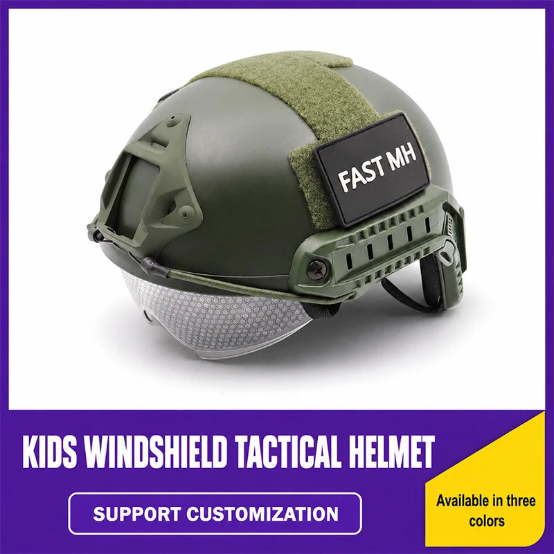 Fast tactical helmet with goggles, children's special live action CS equipment, protective helmet