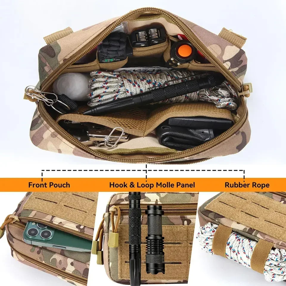 EDC Molle Tactical Pouch Waist Pack Compact Utility Pouches Waist Belt Bag Medical Bags Phone Case Outdoor Hunting Accessories