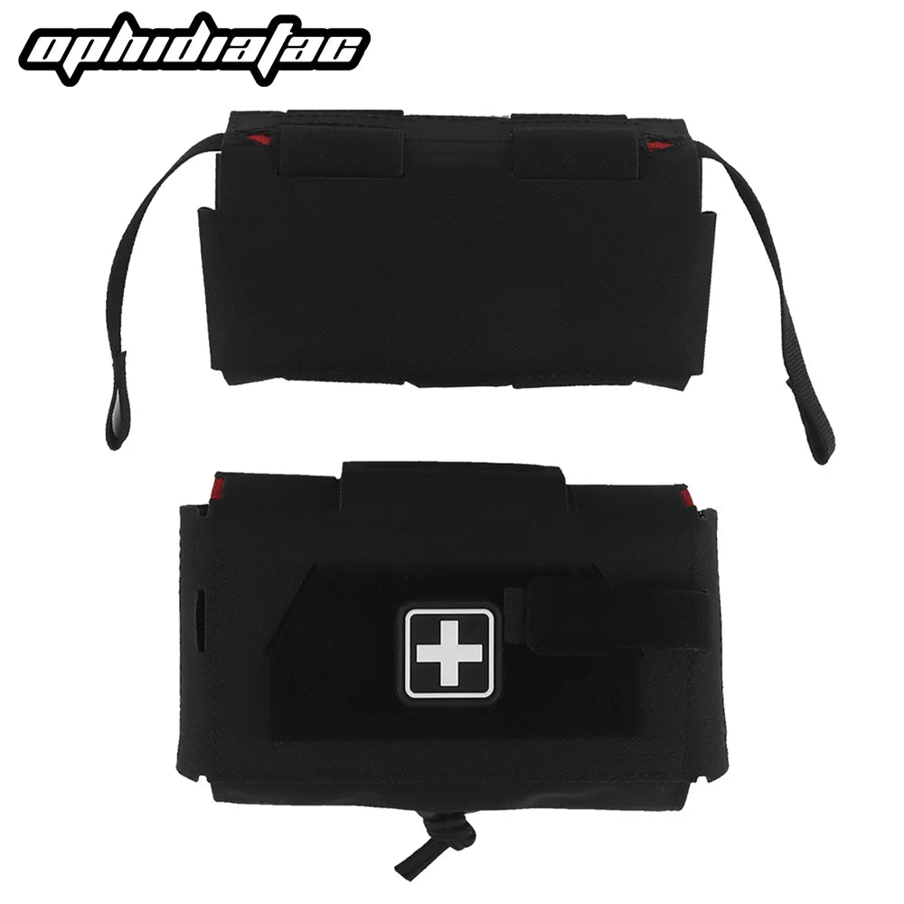 OPHIDIANTAC Compact Trauma Kit MOLLE Quick First Aid Bag Survival two-piece System Med Roll Carrier Hypalon tote bag