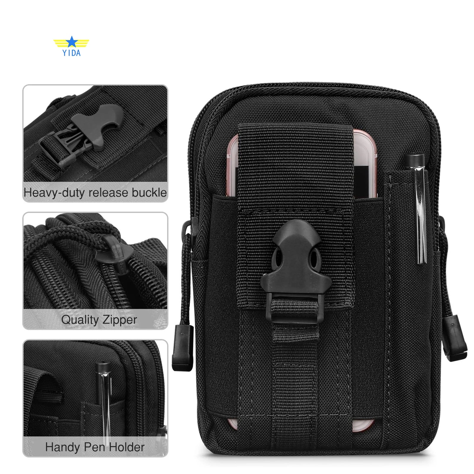 Tactical Molle Bag Fanny Pack Wallet Holster Portable Belt Bag Nylon Multifunctional Fanny Pack Outdoor Sport Hunting