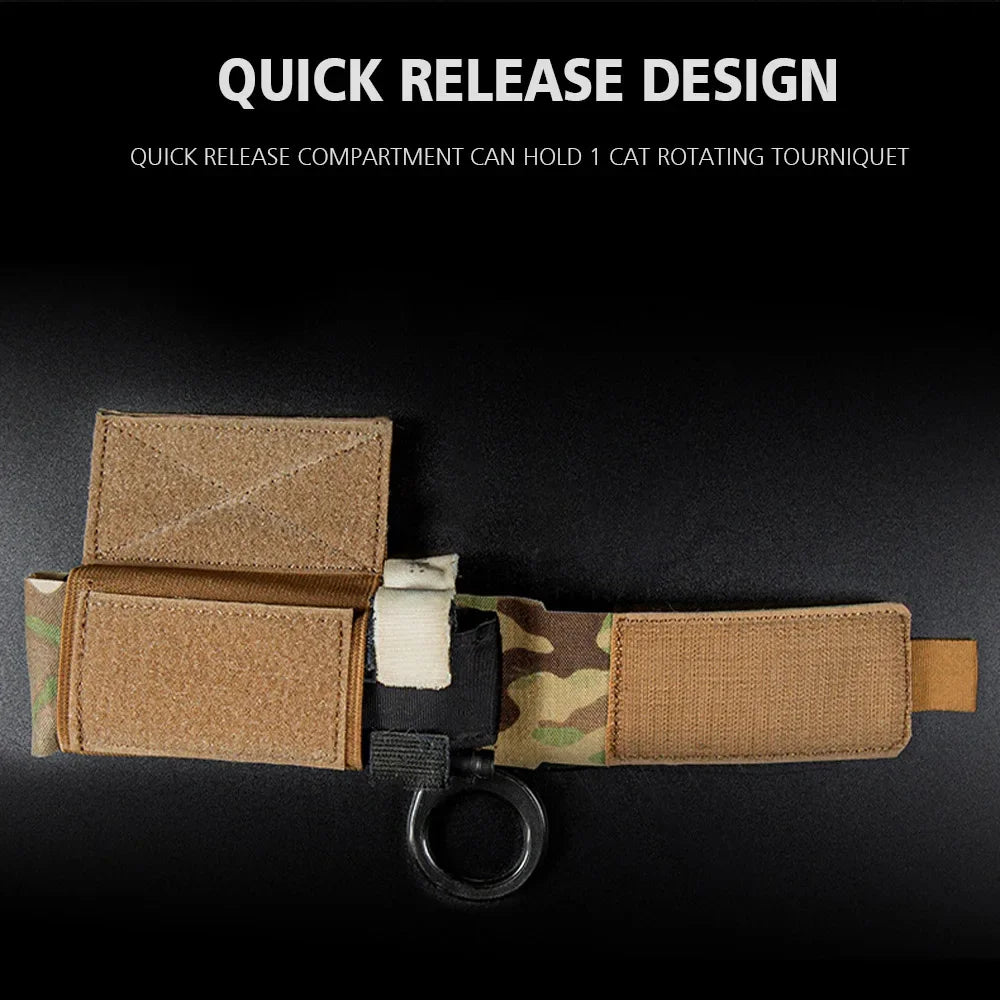 IFAK Tactical Tourniquet Pouch Holder Trauma Shears EMT Storage Bag EDC Flashlight CAT Medical Scissor Molle Belt Pouch