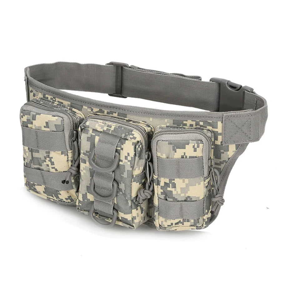 Triple small waist bag outdoor training camouflage waist bag training small waterproof mountaineering cycling bag