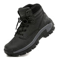 High-Top Leather Men's Boots Breathable Desert Combat Boots Outdoor Non-slip Hiking Boots Men Motorcycle Boots Work Ankle Boots