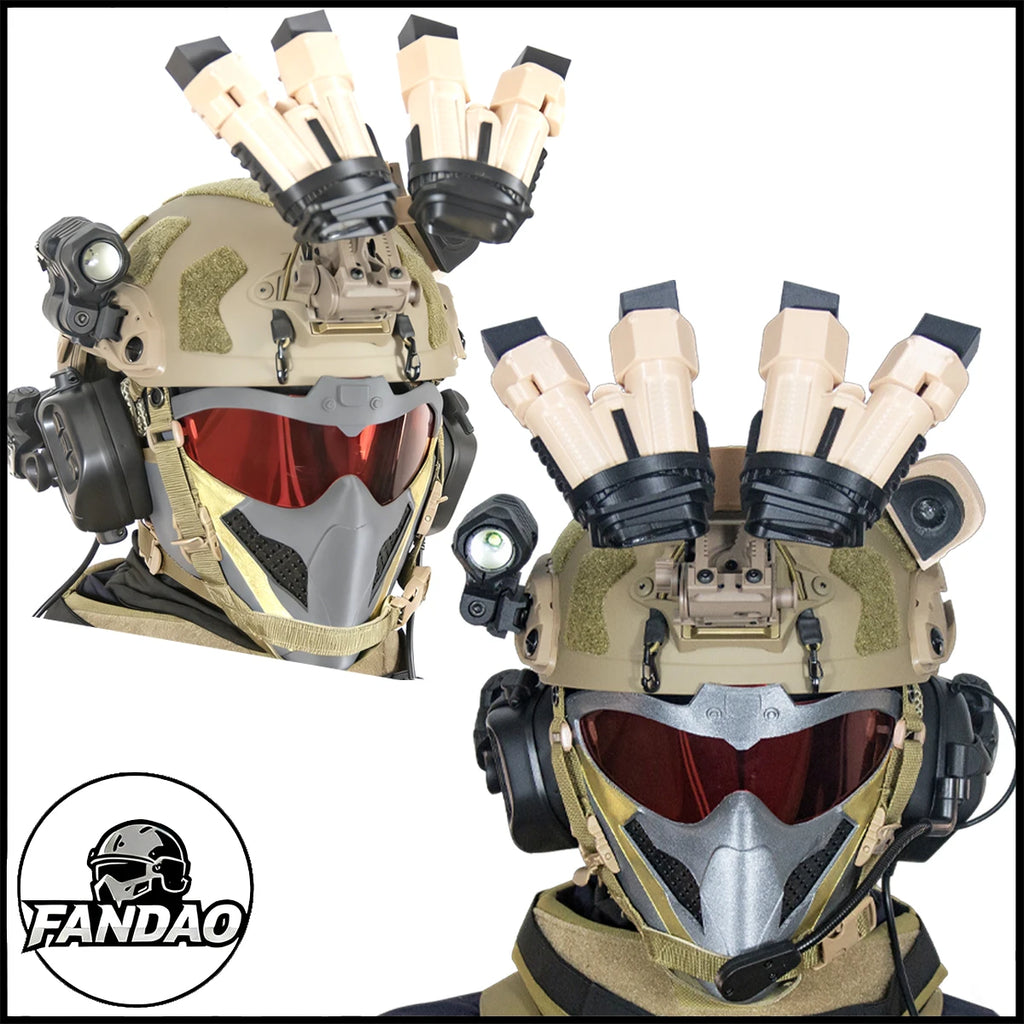 Airsoft Tactical Helmet Set with Night Vision Goggles Camera Mask Delta Force Game Gear for Outdoor CS Paintball Cosplay Props