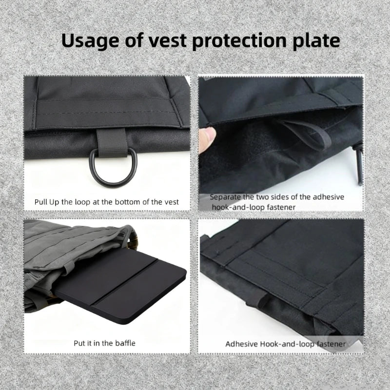 ZLang 2pcs Tactical Vest Airsoft EVA Plates Body Carrier Vests Shock Plate for Outdoor Hunting Paintball War Game Protective