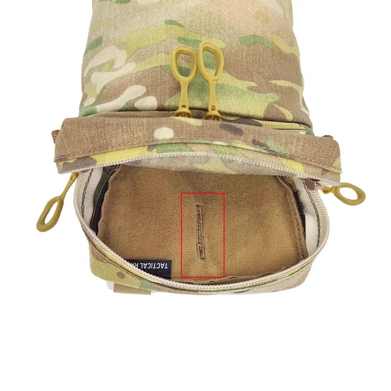 Tactical Vertical 12X5 Storage Bag Airsoft Plate Carrier Molle GP Pouch Gear Hunting Vest Utility Back Panel Pouch Multicam