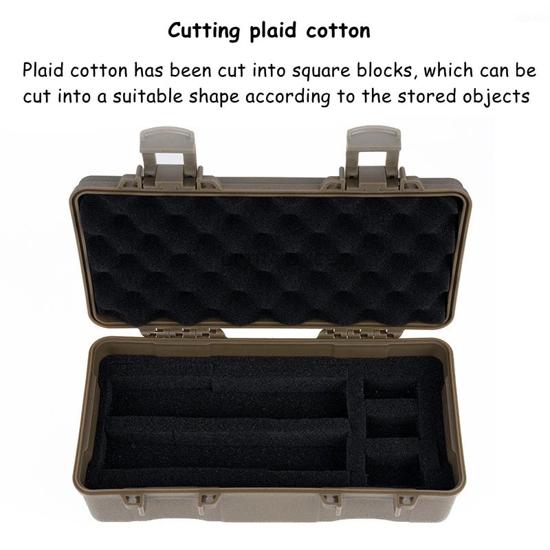 Molle Tactical Flahslight Battery Storage Case Shooting Hunting Tools Equipment Box Double Sponge Shockproof Lockable Pouch