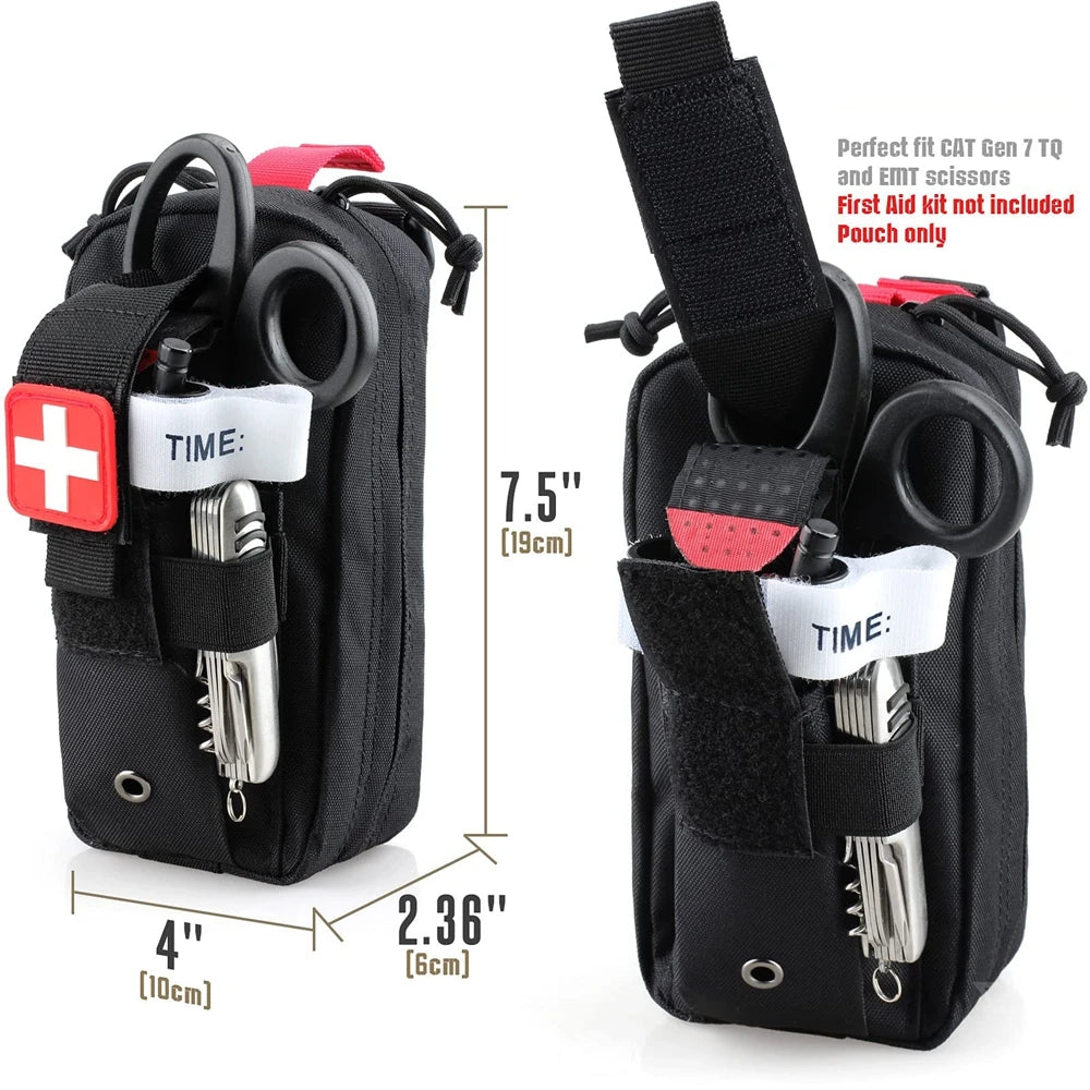 Tactical Medical Pouch MOLLE First Aid Bag IFAK Pouch Tourniquet Holder Thigh Bag with Tactical Thigh Rig Panel
