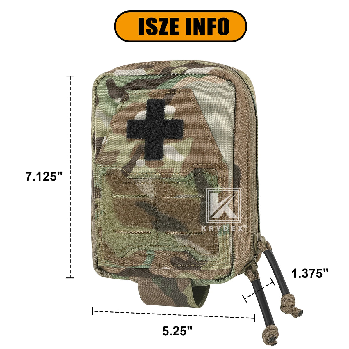 KRYDEX Tactical IFAK Pouch First Aid Holder Tourniquet Trauma Bag Outdoor Survival Hunting Medical Utility Pouch