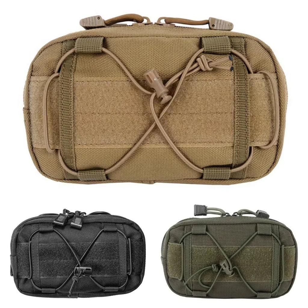Tactical Molle Storage Bag Outdoor Sports Mobile Phone Pouch Men Belt Fanny Pack Belt Zipper Utility Waist Bag EDC Tool Pouch
