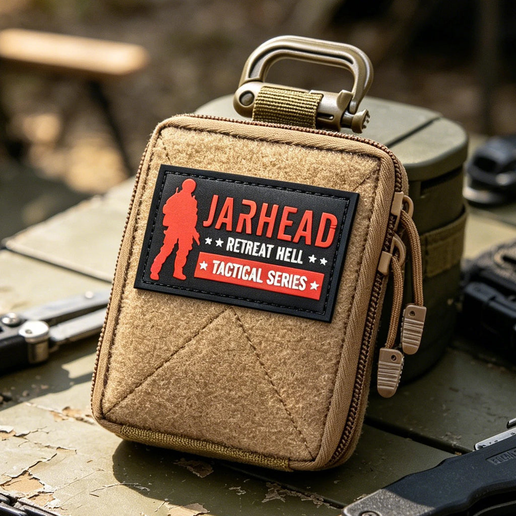 Mini Tactical Molle Utility Pouch Multi-Functional EDC Accessory Bag with Hook-and-Loop for Hunting and Camping