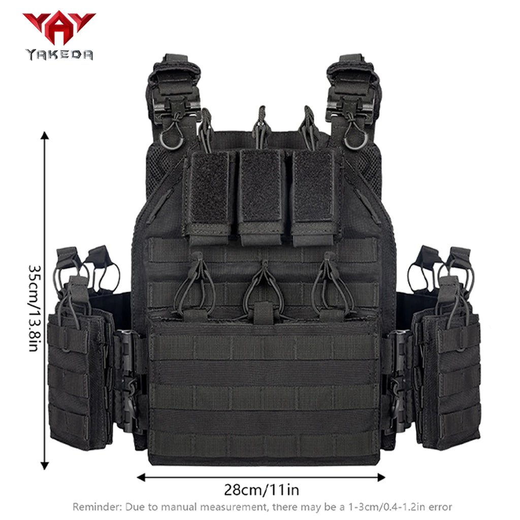 YAKEDA is equipped with a quick release buckle hunting vest with adjustable shoulder straps, suitable for outdoor sports