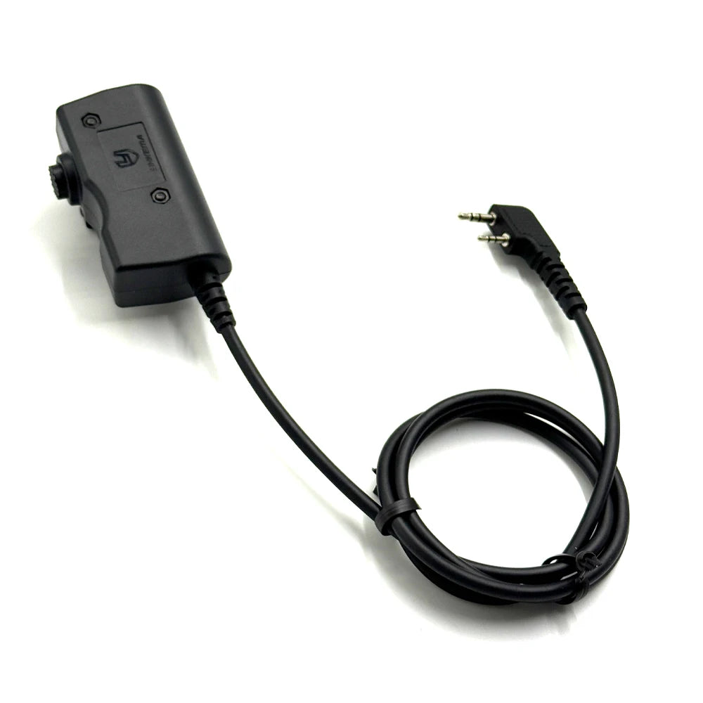 Earmor Tactical PTT Cable Plug Headset Adapter for Kenwood Baofeng UV-5R UV-5RE Plus BF-888S Walkie Talkie Ham Radio