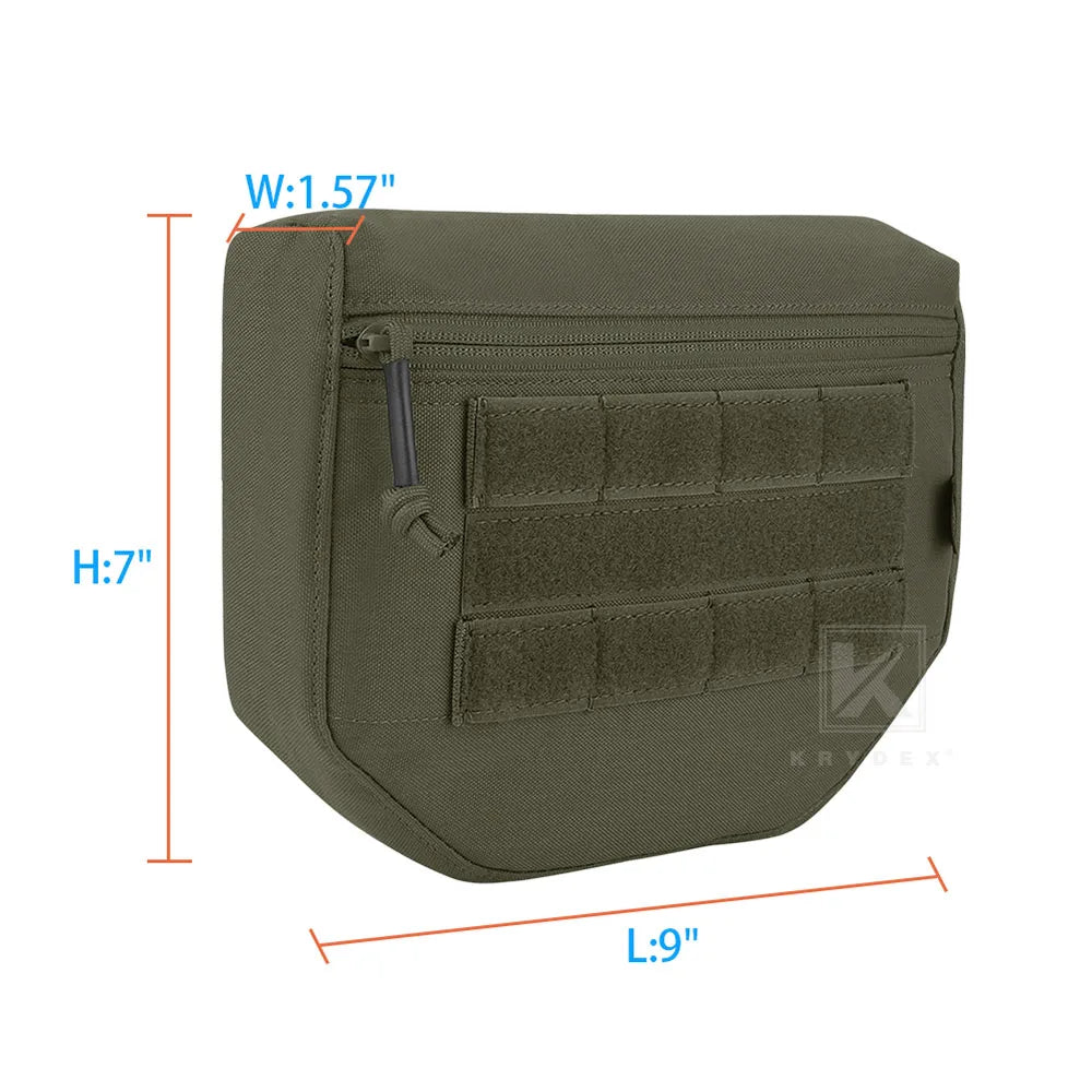 KRYDEX Tactical Dangler Drop Pouch Utility Tool Storage Bag with Hook and Loop for JPC CPC AVS Armor Plate Carrier Vest