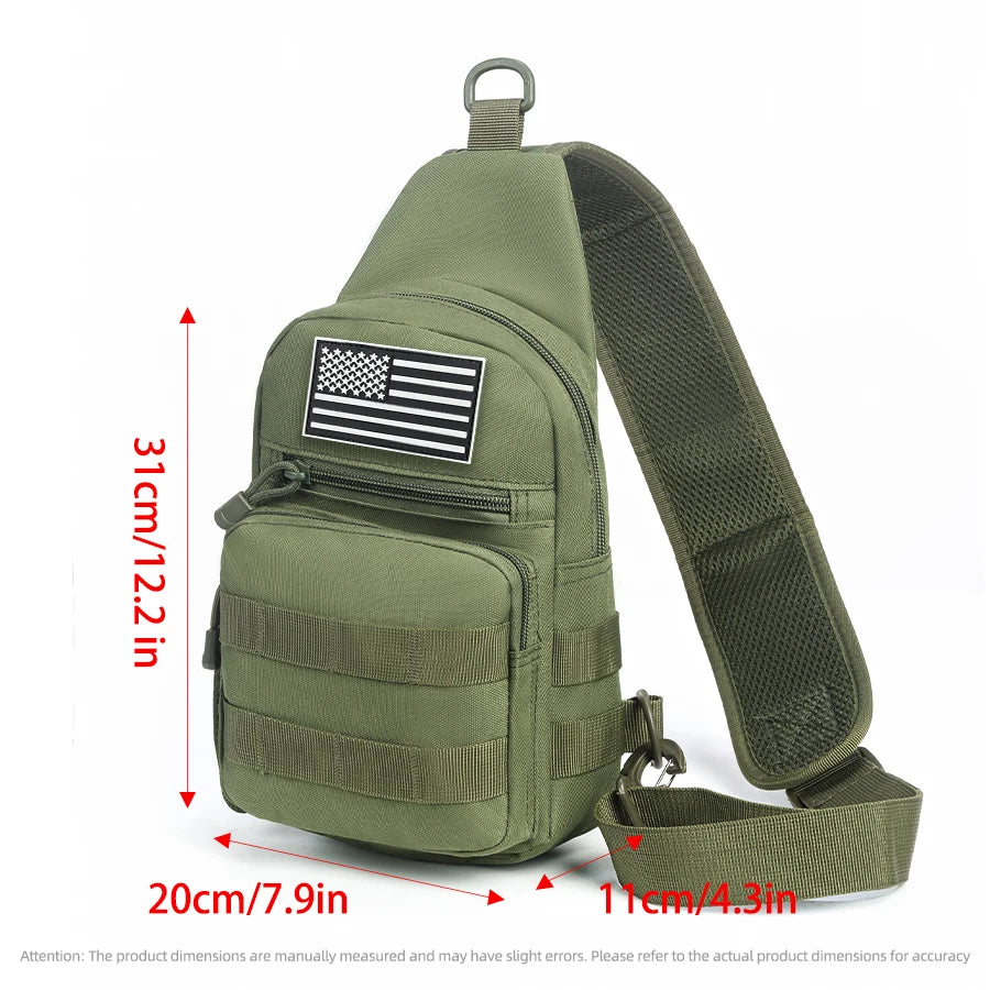 Multi functional daily commuting travel crossbody bag, chest bag, small shoulder bag with multiple pockets
