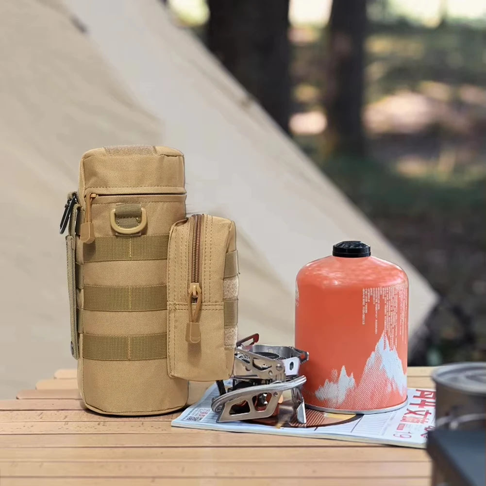 Outdoor Tactical Molle Waist Hanging Water Bottle Bag - Outdoor Travel, Camping, Hiking, Cycling, Fishing, and Hunting Equipment