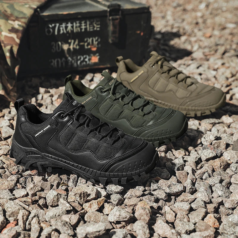 Men's Hiking Shoes Non-slip Wear-resistant Outdoor Travel Shoes Fashion Waterproof Tactical Hunting Sneakers Climbing Shoes
