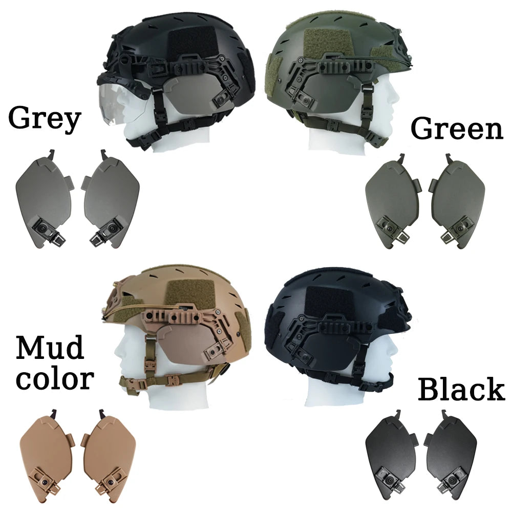 BOOIU Wendy Helmet Goggles Adjustable Wendy Guide Rail Wind-proof Wendy Ears ABS Hunting Protection Wendy Helmet Accessories