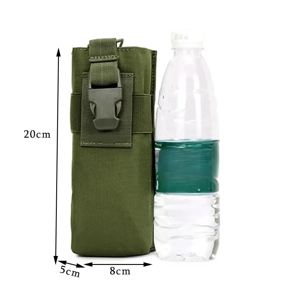 Molle Water Bottle Holster Pouch Outdoor Sports Riding Camping Hiking Hunting Travel Canteen Kettle Holder EDC Tool Waist Bag