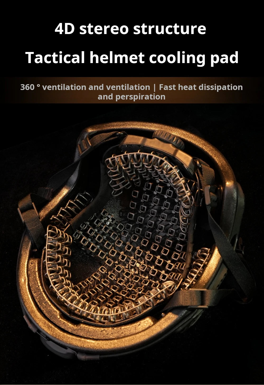 Tactical Helmet Universal Cooling Pad Breathable Ventilated Liner 3D Detachable PE Trimmable Inner Liner