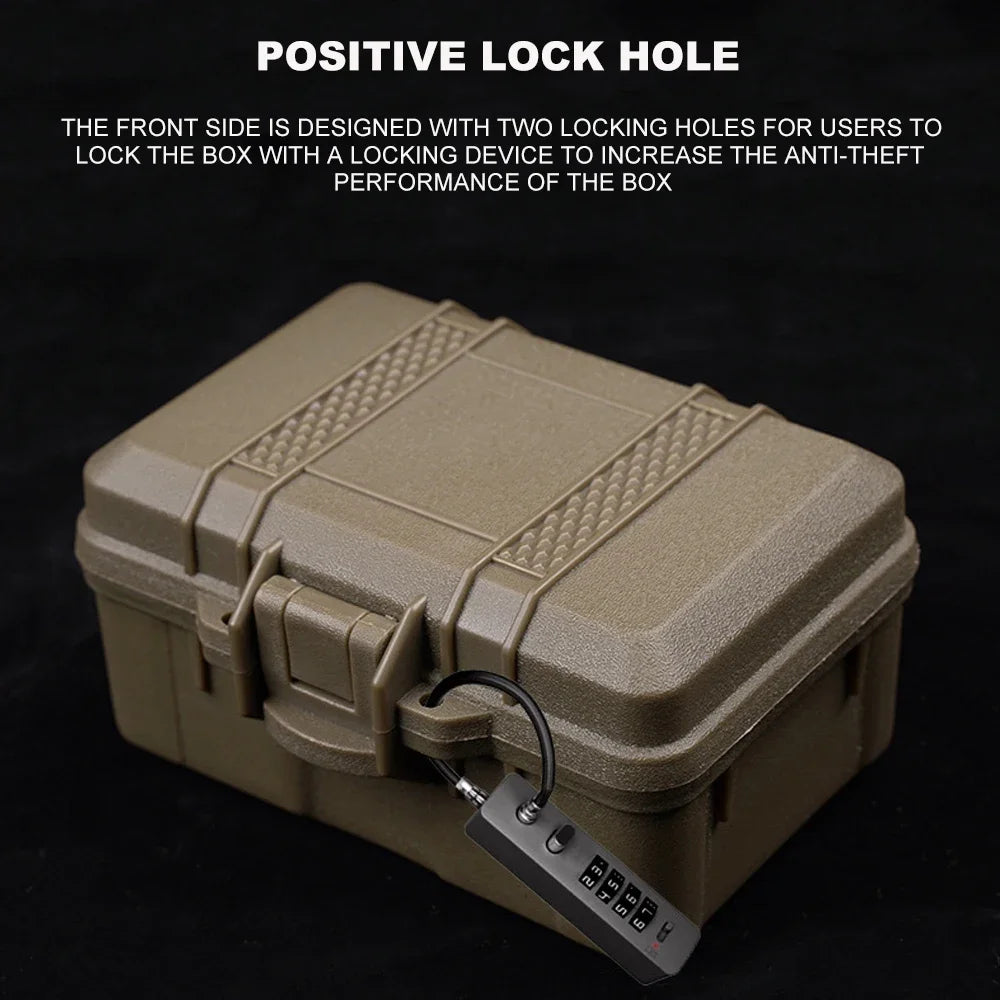 Plastic Toolbox Portable Outdoor Airsoft Hunting Flashlight Storage Box Shockproof Instrument Case Safety Protective Equipment