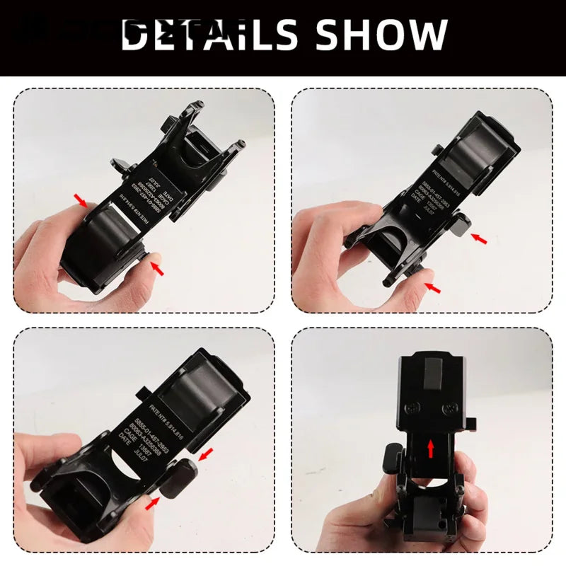 JOAXOR Night Vision Goggles Holder Bracket MICH M88 Metal Fast Helmet Mount Kit Helmet Accessories Rhino NVG PVS-7 PVS14