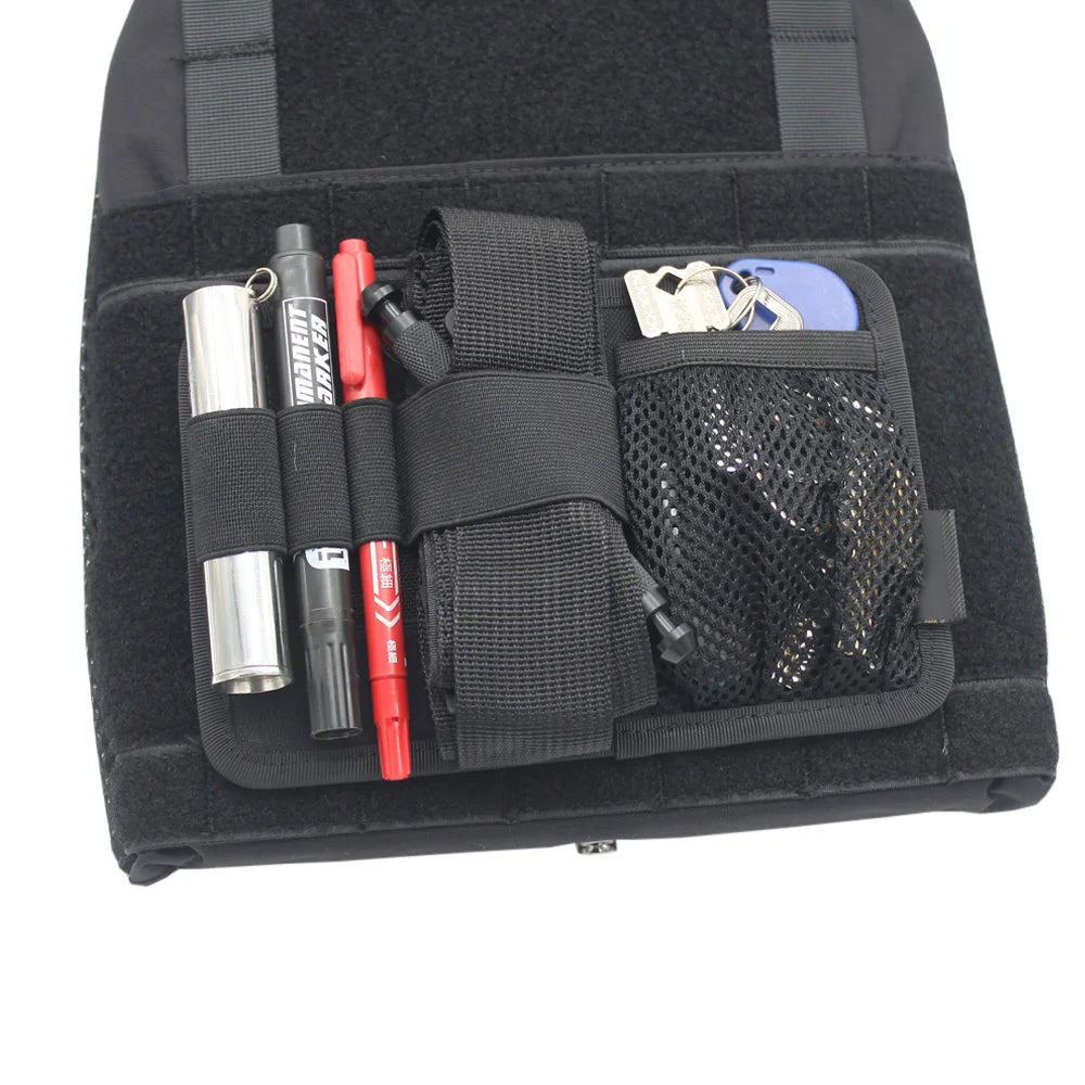 Tactical Hook Fasteners Pouch EDC Accessory Storage Mesh Bag Backpack Insert Pouch Modular Panel Organizer Admin Pouch