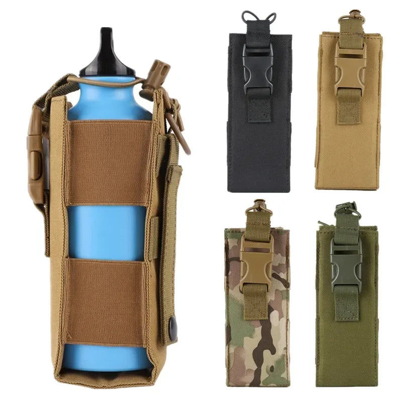 Molle Water Bottle Holster Pouches Outdoor Sports Riding Camping Hiking Hunting Travel Canteen Kettle Holder EDC Tool Waist Bag