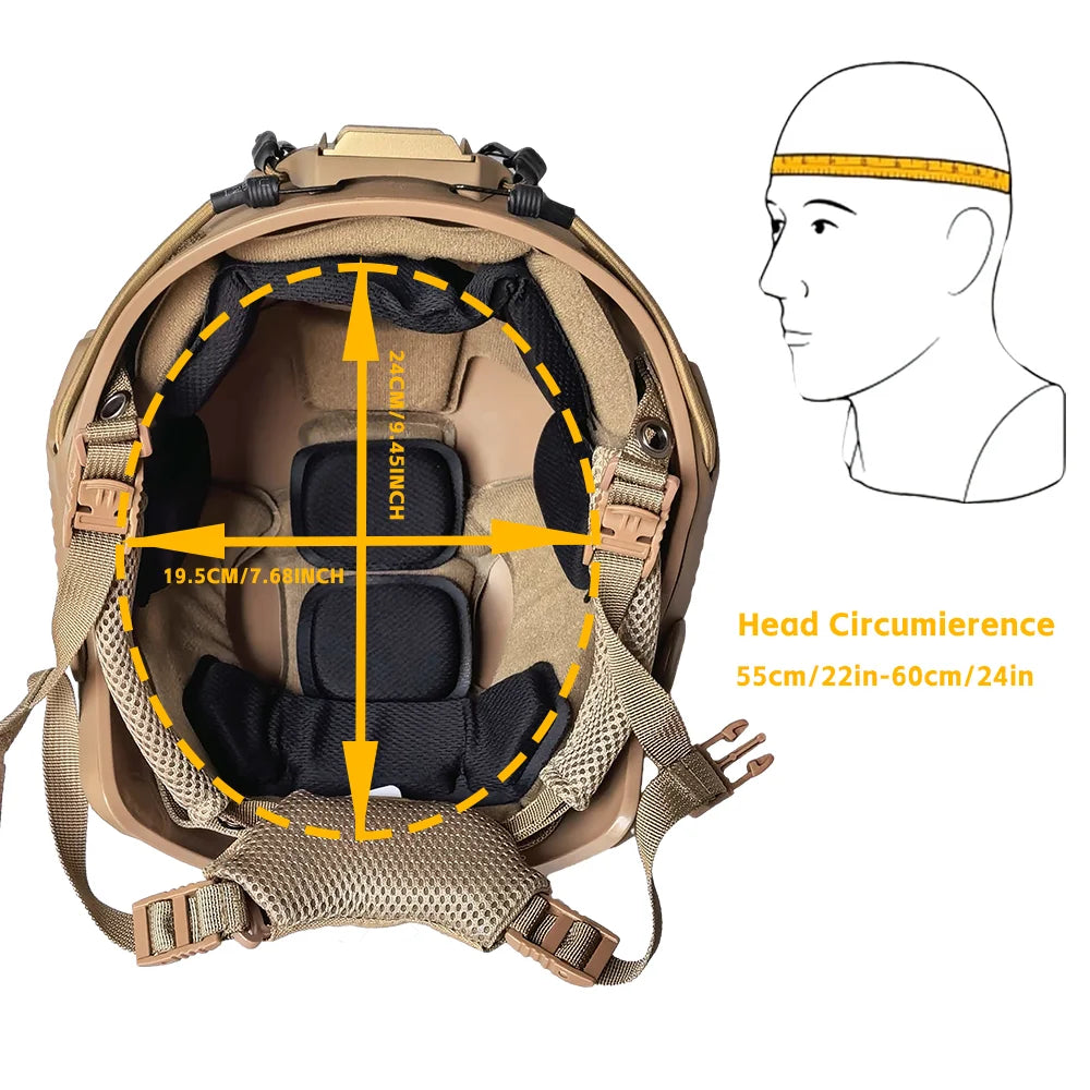 Military Tactical Helmet Set - Multi-Lens Goggles & Full Face Mask, Riot Airsoft CS Protective Gear for Outdoor Sports