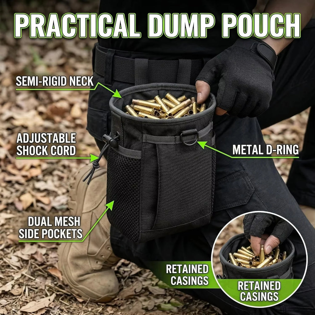 NEW Outdoor 3-5L Tactical Molle 800D Nylon Dump Drop Pouch Recycle Waist Pack Ammo Bags Airsoft Accessories Bag Pouches