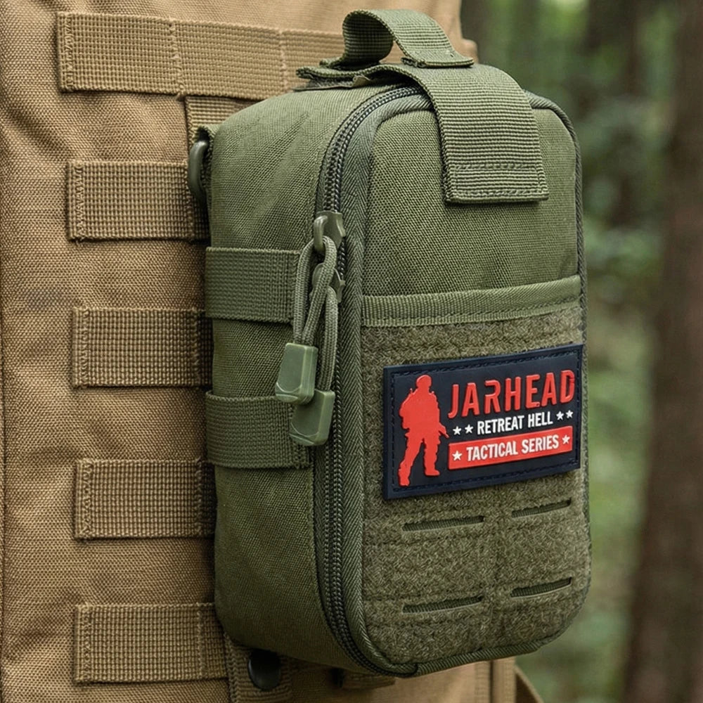 Tactical MOLLE First Aid Pouch 600D Nylon Water Resistant EDC Medical Bag Organizer for Outdoor Hunting Hiking Camping