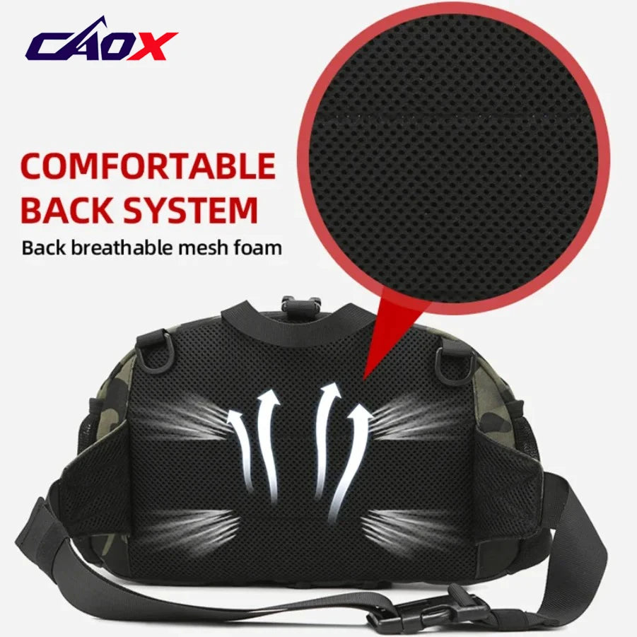 Men's Hiking Vest Backpack Fishing Tactical Chest Bag Utility  Sports Molle Waist Bags Large Outdoor Hunting Fanny Pack Camping