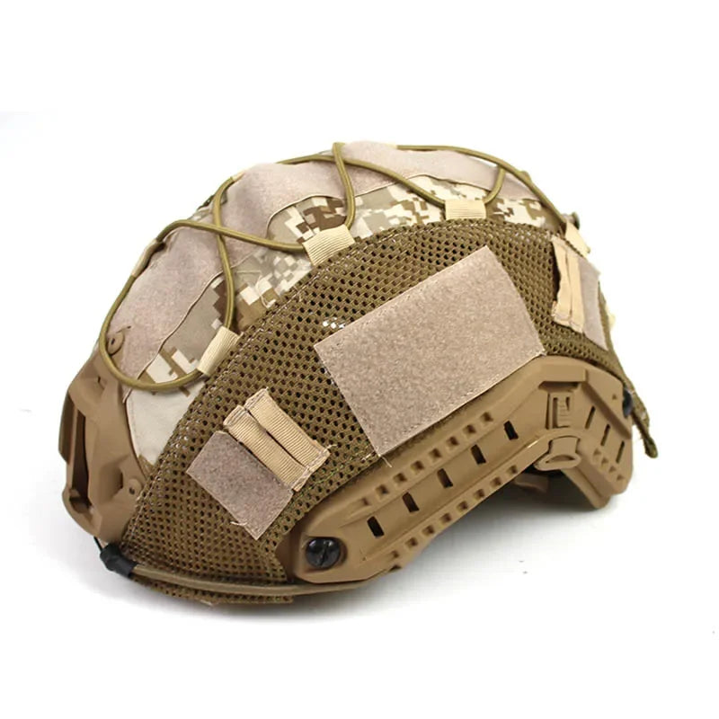 1 PC Tactical Helmet Cover for Fast MH PJ BJ Helmets Fast Helmet Protector Elasticated Cord (Helmet Not Included)
