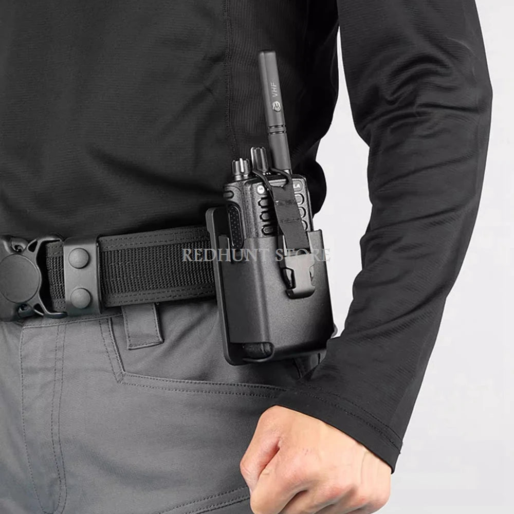 Universal Radio Holder Radio Pouch for Duty Belt with Belt Clip Law Enforcement Accessories Walkie Talkie Pouch MOLLE Pouch