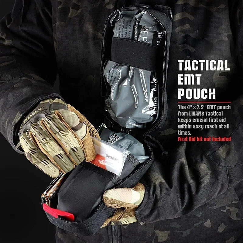 Medical EDC Bag Molle First Aid Kit Portable Outdoor Rescue Bag Tourniquet Scissors Bag Hunting Survival Pack Hiking Accessories