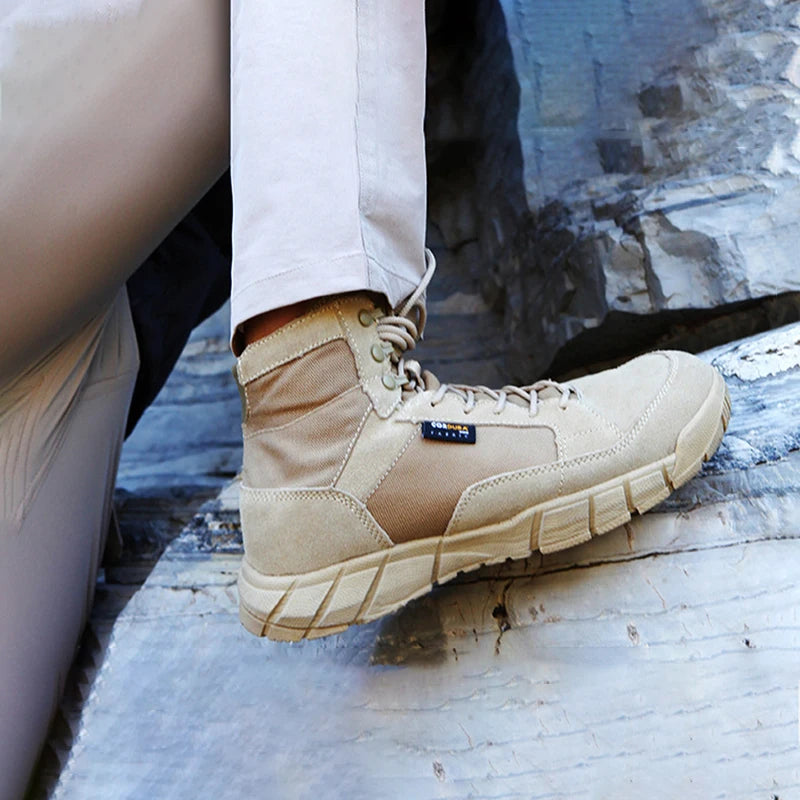 Men's Hiking Camping Hunting Shoes Outdoor Anti slip Tactical Boots High Quality Breathable Training Shoes Desert Boots