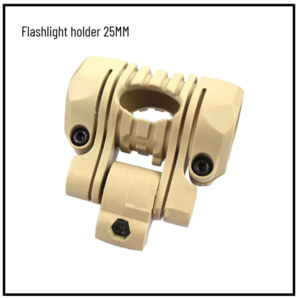 Tactical 25mm Helmet Flashlight Holder Multi-Angle Plastic Light Clamp Mount Accessory For Fast Helmets