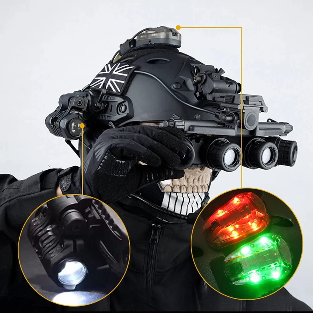 COD Tactical Helmet Set Airsoft Call of Duty 19 Protective Equipment with Ghost Skull Mask Signal Light NVG Model for CS Cosplay