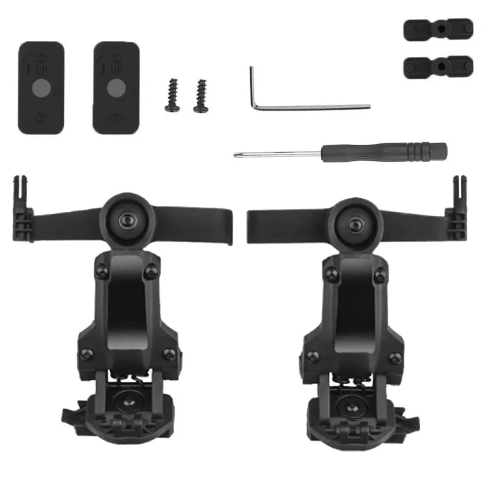 C2/C3 Tactical Headset Holder Multi-angle Rotation Airsoft Shooting Headphone Bracket Wendy Guide Helmet Rail