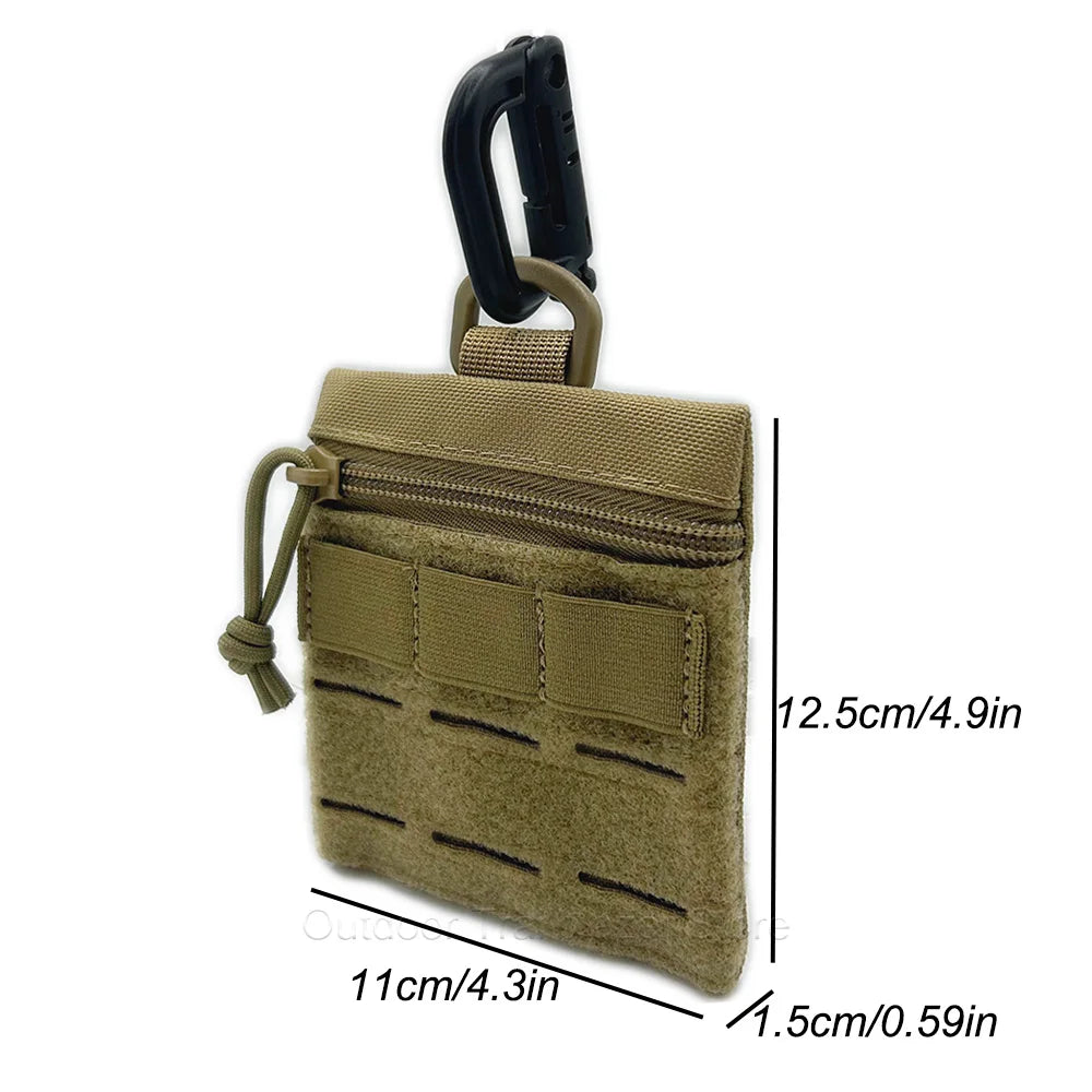 Tactical Micro Molle Pouch with Hook and Loop D Buckle Portable Storage Bag Wallet EDC Tools Hunting Vest Bag Accessory Pouch