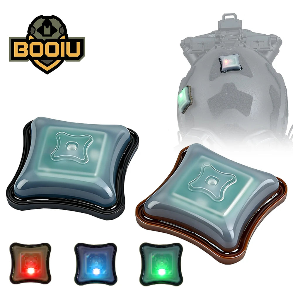 BOOIU Tactical Helmet LED Light Survival Signal Flash Marker Safety Light Silicone Waterproof Outdoor Hunting Helmet Accessories