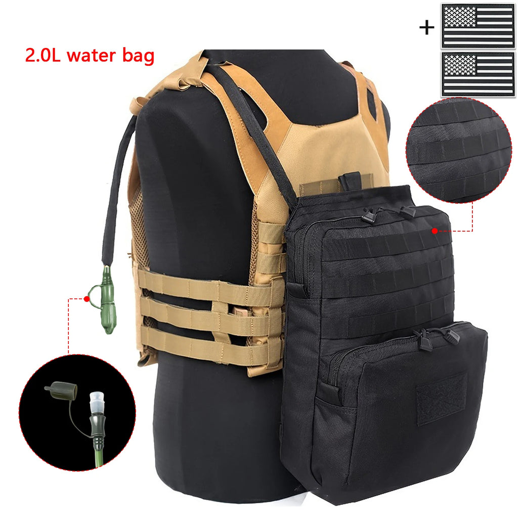 Outdoor Hunting Water Bag Set 2L Large Capacity Drinking Water Bag Portable Water Storage Bag for Hiking and Cycling