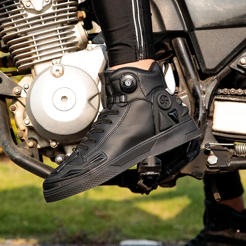 Motorcycle Boots Waterproof Men TPU Protective Motocross Shoes Men's Motorbike Riding Boot Anti-slip Motos Ankle Length Shoes