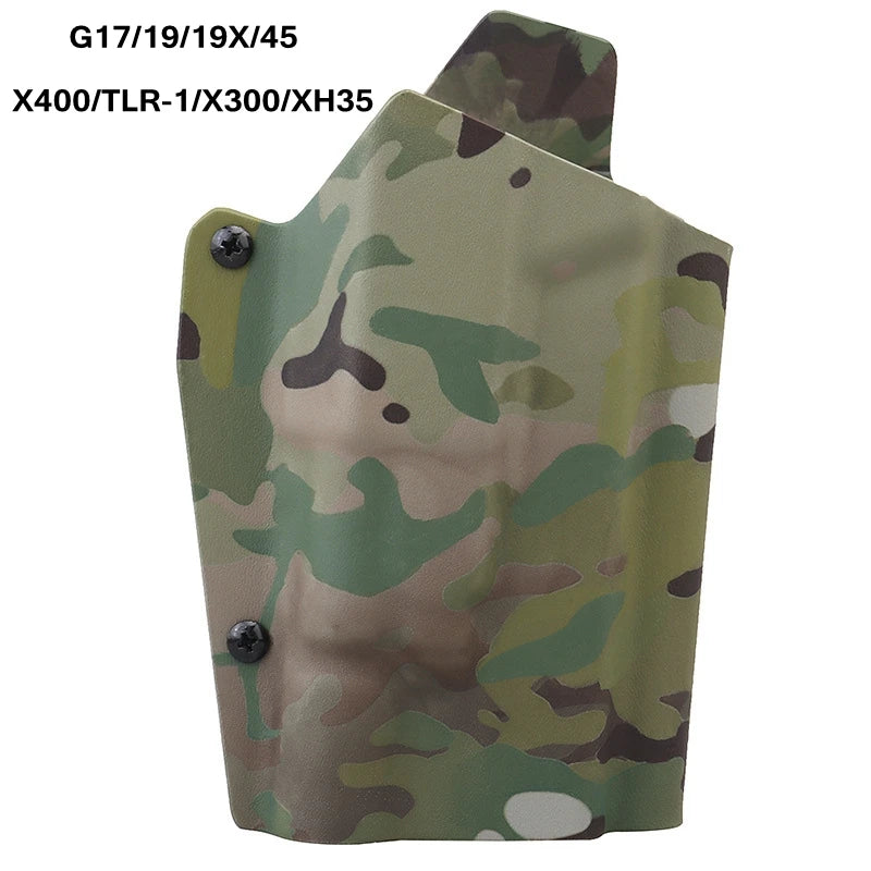 Kydex Gun Holster Tactical G17 Light Bearing Waist Holster for G17/19/19X/45/43 with Light TLR-1 X400 X300 XC1