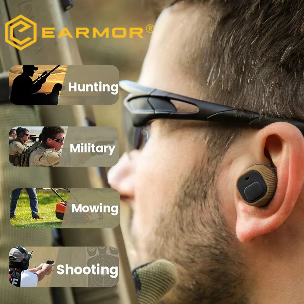 EARMOR Electronic Earplugs M20 Tactical Earplugs Active Shooter Earmuffs Electronic Hearing Protectors Tactical Accessories