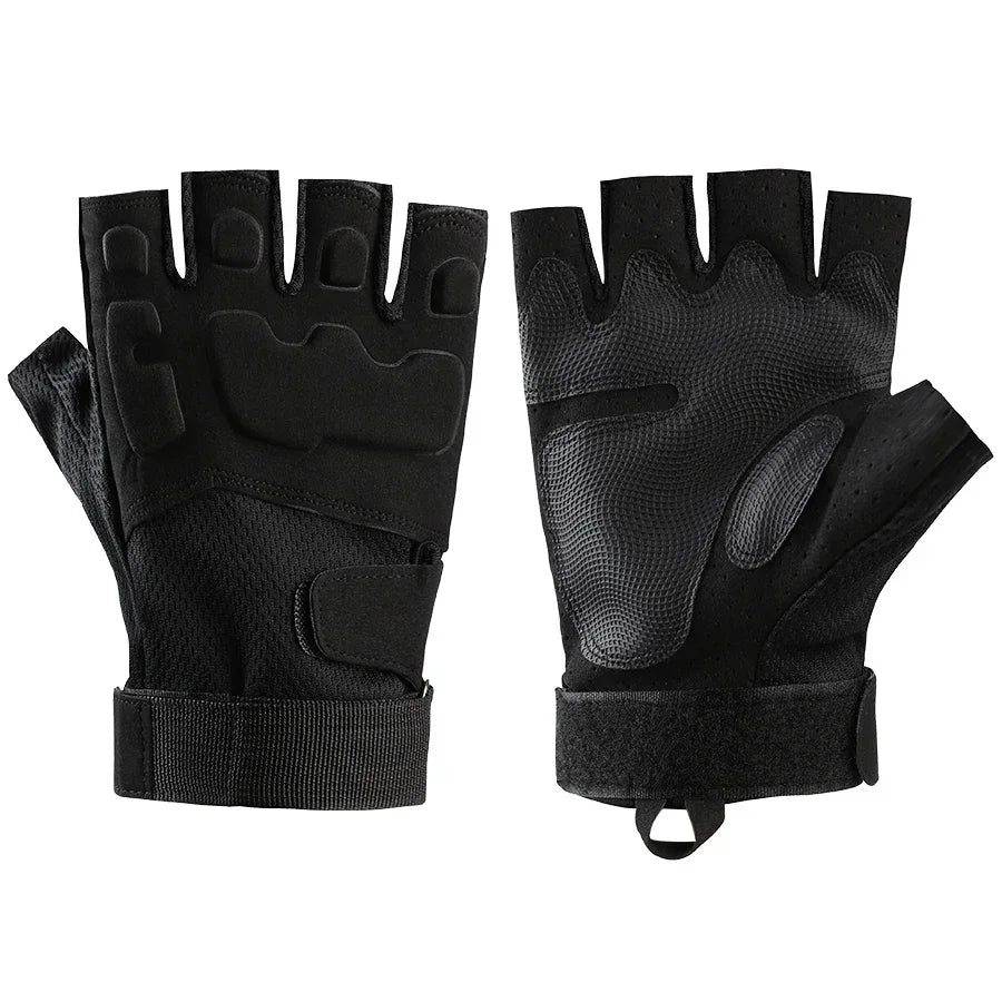 Half-finger Mittens Hunting Gloves Shock-absorbing Bicycle Gloves Cycling Climbing Paintball Shooting Outdoor Tactical Gloves