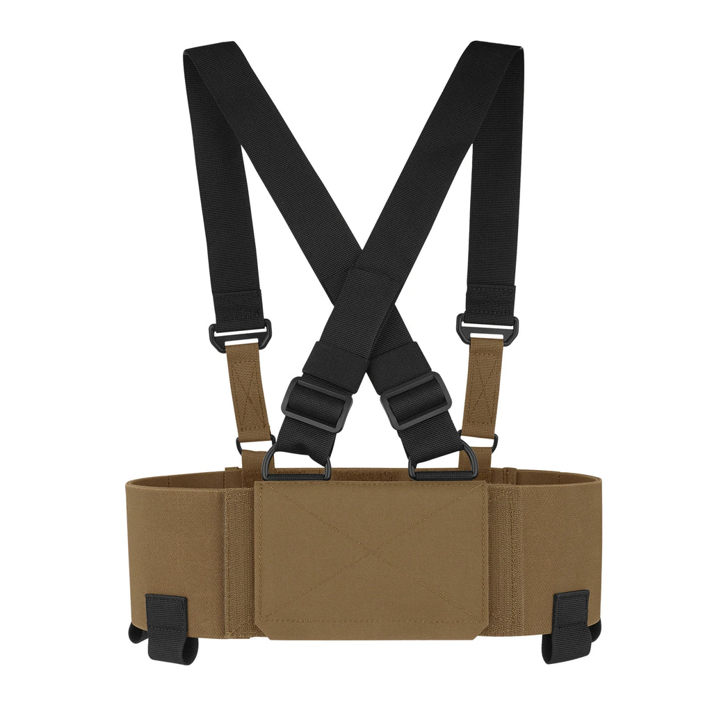 KRYDEX Tactical Nylon Chest Rig Elastic Cummerbund with 5.56/7.62 & Pistol Mag Pouch Holders,X Harness,Sticky GP Pouch