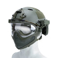 Tactical Helmet + Mask + Goggle Sets Airsoft Shooting FAST PJ Helmets Wargame Cs Paintball Full Face Protection