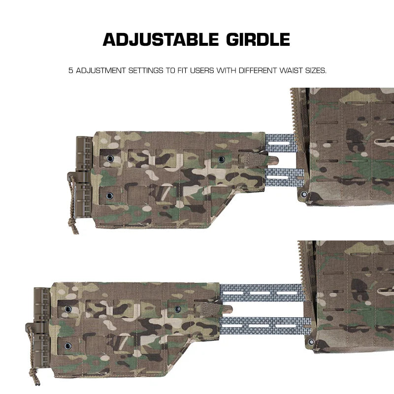 Tactical Plate Carrier Vest Modular MOLLE Armor Carrier Reactive Cummerbund Quick Release Hunting Airsoft Training Gear SS Style